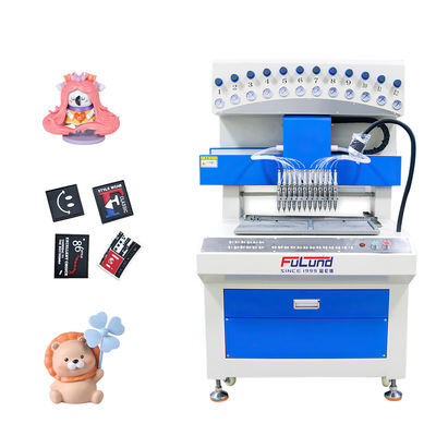  factory sell 12 Color Liquid PVC Automatic Dripping silicone rubber patch machine
