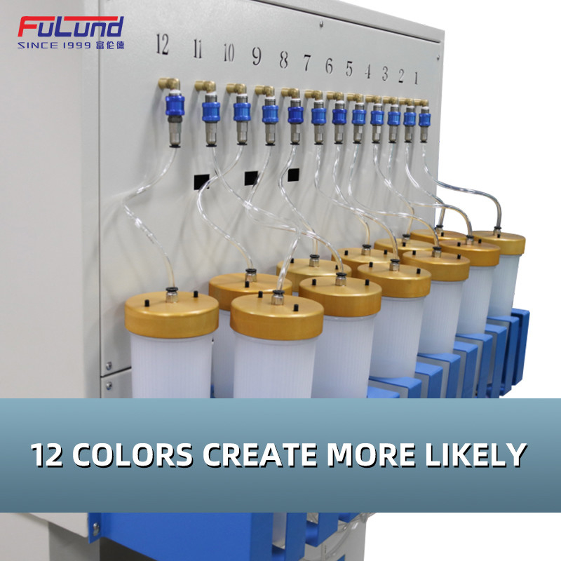 Fulund 12 color PVC silicone automatic high precision dispensing drop plastic machine 12-color dotting machine